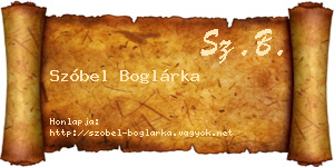 Szóbel Boglárka névjegykártya